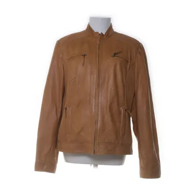 Leather jacket (Yellow) from David Moore Polyester, Silk, Leather
