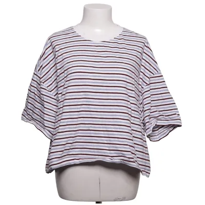 T-shirt (White, Blue, Brown) from Bershka Cotton