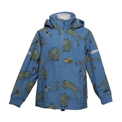 Regnjacka (Blå, Flerfärgad) från Fix by Lindex Elastan, Polyester, Polyuretan