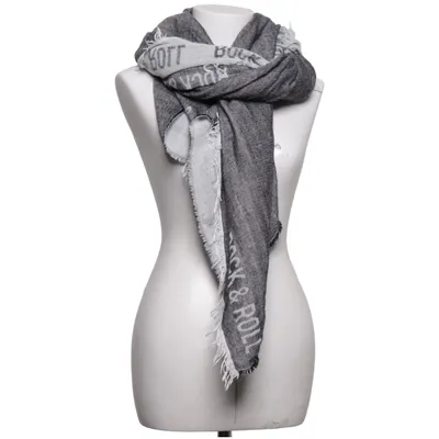 Écharpe (Gris, Blanc) de Saint + Sofia Acrylique, Laine d'alpaga, Polyester, Viscose