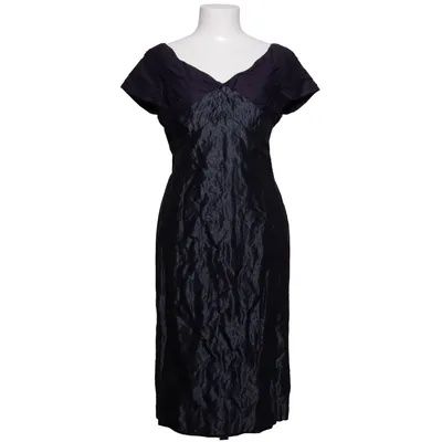 Kleid (Blau) von Strenesse Gabriele Strehle Baumwolle, Metallfaser, Polyester, Seide