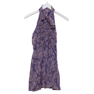 Klänning (Lila, Beige) från Zara Polyester, Viskos