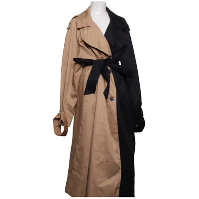 Trench coat (Beige, Black) from ASOS Design Cotton, Polyester
