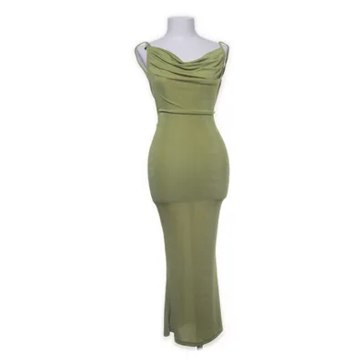 Långklänning (Grön) från Shein Elastan, Polyester