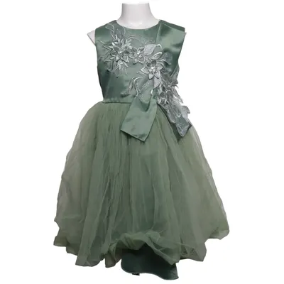Cocktailklänning (Grön) Bomull, Polyester