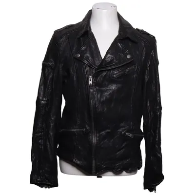 Bikerjakke (Sort) fra Tigha Bomuld, Læder, Polyester