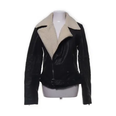 Shearling jacket (Black, Beige) from Maison Scotch Cotton, Leather, Polyester
