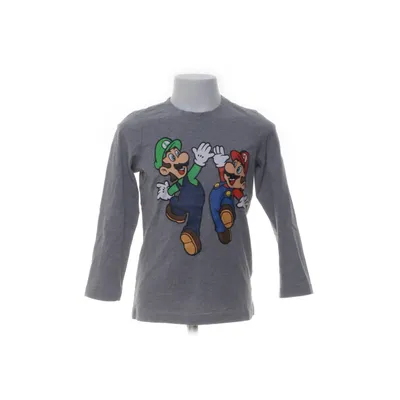 Lange mouwen shirt (Grijs, Meerkleurig) van Super Mario Organisch katoen