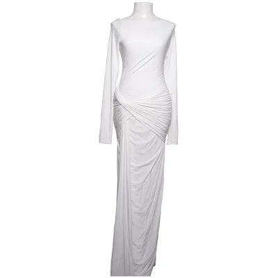 Maxi jurk (Wit) van Oh Polly Elastaan, Polyamide