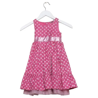 Klänning (Rosa, Vit) från Kids by Lindex Polyester