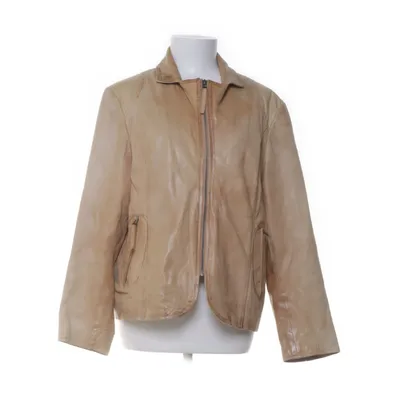 Leather jacket (Yellow) from David Moore Polyester, Leather