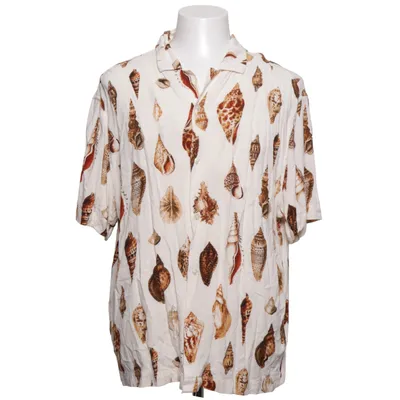 Short sleeve shirt (White, Multicolored) from H&M Viscose