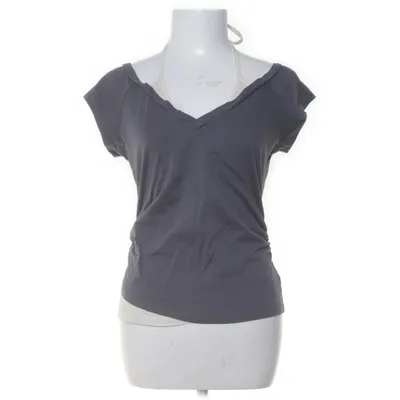 Halternecktopp (Grå, Vit) från Cider Bomull, Elastan