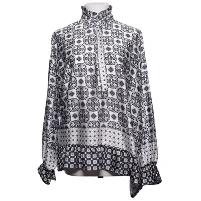 Bluse (Sort, Hvid) fra Marta Polyester