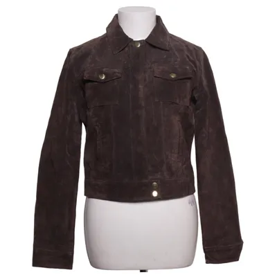 Leather jacket (Brown) from Premium Leather, Polyester