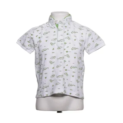 Polo shirt (White, Green) from Redtag Cotton