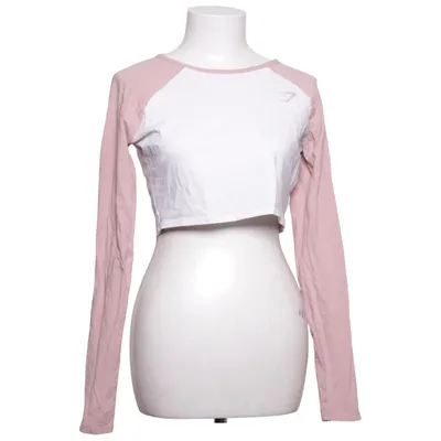 Crop top (Rosa, Vit) från Gymshark Bomull, Elastan