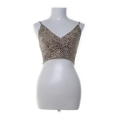 Crop top (Beige, Zwart) van Brandy Melville Katoen, Elastaan