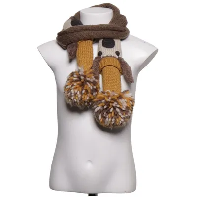 Écharpe (Marron, Beige, Blanc) de Zara Acrylique, Polyester