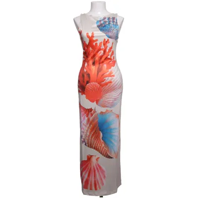 Maxikjole (Beige, Flerfarvet) Elastan, Polyester