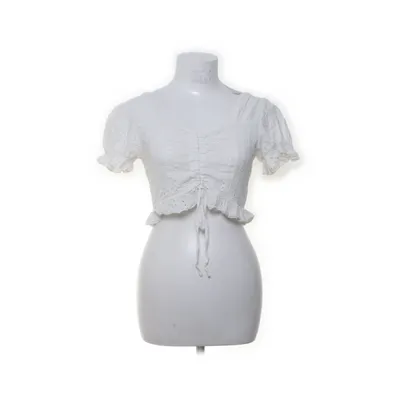 Crop top (Hvid) fra Romwe Bomuld, Polyester