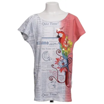 T-shirt (Wit, Roze, Meerkleurig) van John Galliano Katoen, Elastaan