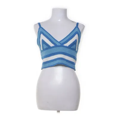 Crop top (Wit, Blauw) van FB Sister Acryl, Viscose