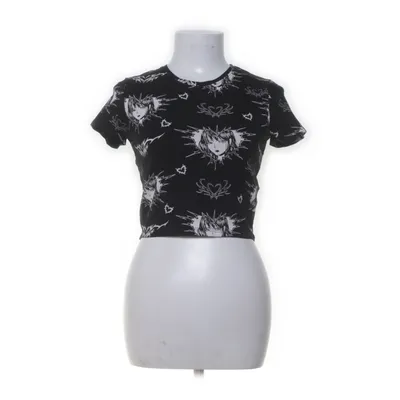 Crop top (Zwart, Wit) van Cropp Katoen, Elastaan