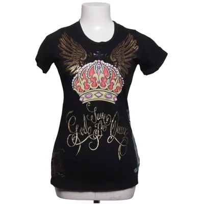 T-shirt (Sort, Flerfarvet) fra Christian Audigier Bomuld