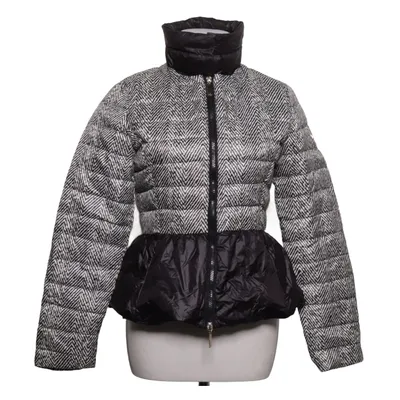 Down jacket (Black, White) from Elisabetta Franchi Down, Feather, Polyamide, Polyester, Viscose
