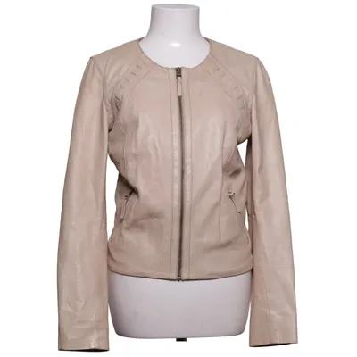Læderjakke (Beige) fra Oakwood Bomuld, Polyester