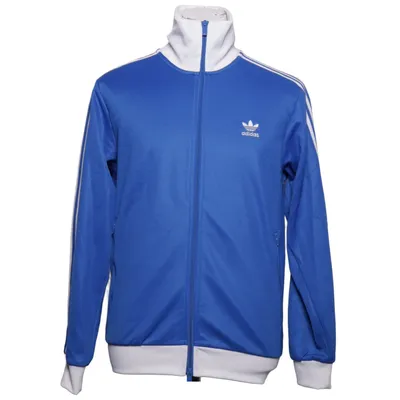 Träningsjacka (Blå, Vit) från Adidas Originals Bomull, Elastan, Polyester