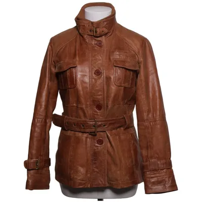 Veste en cuir (Marron) de Jilani Collection Cuir, Polyester
