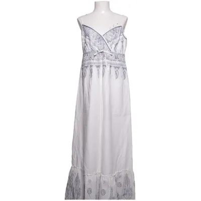 Långklänning (Vit, Blå) från ESPRIT Collection Bomull