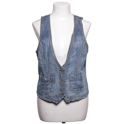 Gilet (Bleu) de Cubus Denim Coton, Élasthane