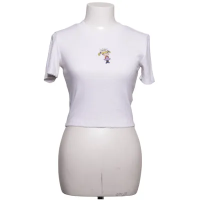 T-shirt (Blanc) de Bershka Élasthane, Polyester, Viscose