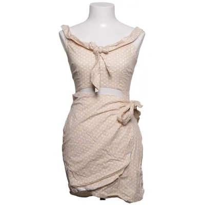 Jurk (Beige, Wit) van Sabo Skirt Katoen