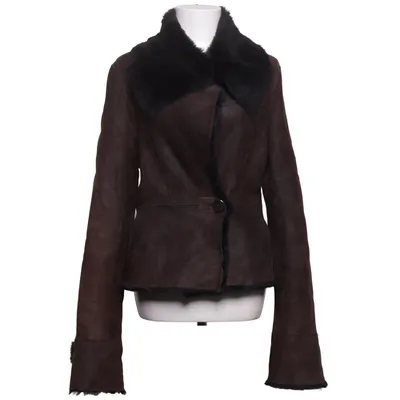 Veste en peau de mouton retournée (Marron, Noir) de Vent couvert