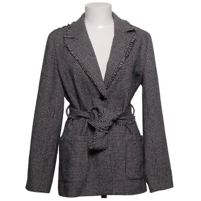 Blazer (Sort, Hvid) fra Hosbjerg Polyester, Viscose, Uld