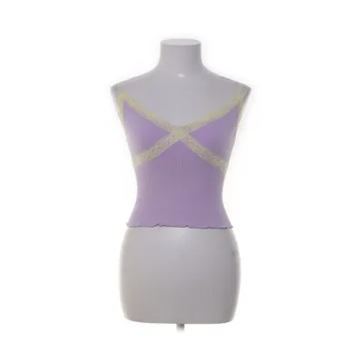 Crop top (Lila, Gul) från Urban Outfitters Elastan, Modal, Polyamid