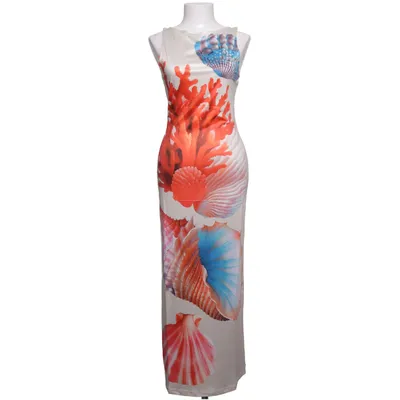 Maxikjole (Beige, Flerfarvet) Elastan, Polyester