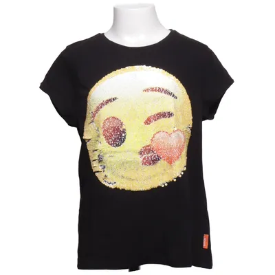 T-shirt (Svart, Gul, Röd) från Emoji Bomull, Elastan