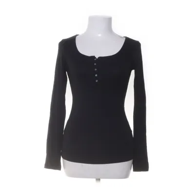 Henley T-shirt (Sort) fra H&M Mama Bomuld, Elastan