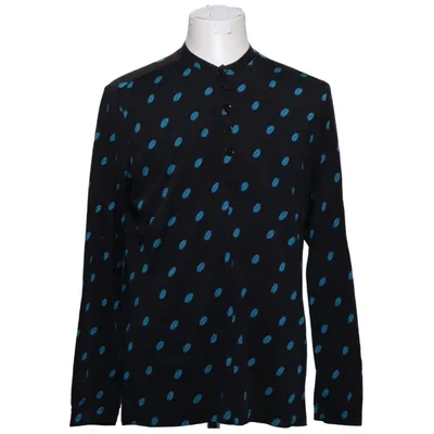 Henley T-shirt (Sort, Blå) fra Vamlingbolaget Økologisk bomuld, Viscose