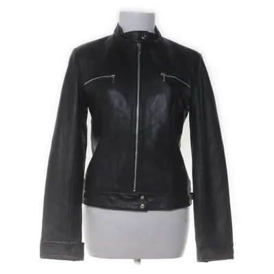 Leather jacket (Black) from S 2000 Polyester, Leather