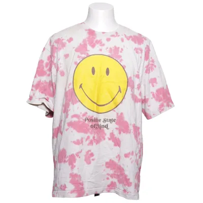 T-shirt (Pink, Hvid, Gul) fra Smiley x H&M Bomuld