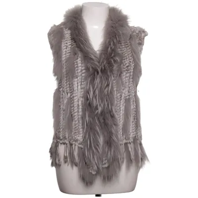 Gilet en fourrure (Gris) de Oakwood Coton, Fourrure de lapin