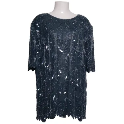 Top (Blue) from Frank Usher Polyester, Silk