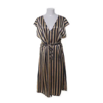 Wrap dress (Beige, Black) from Margit Brandt Silk