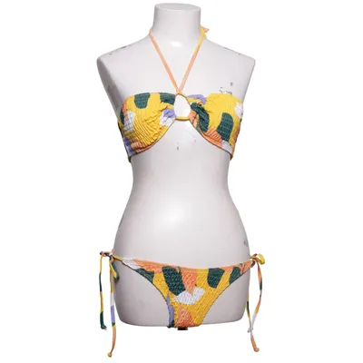 Bikini (Yellow, Multicolored) from Zaful Elastane, Polyester